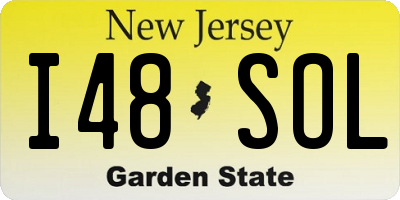 NJ license plate I48SOL