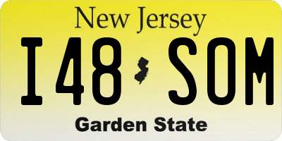 NJ license plate I48SOM