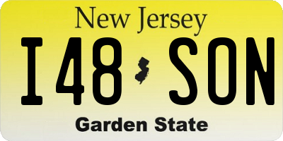 NJ license plate I48SON