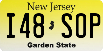 NJ license plate I48SOP