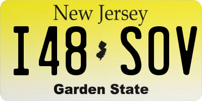 NJ license plate I48SOV