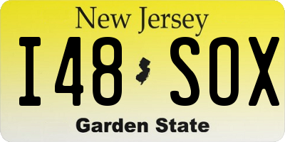 NJ license plate I48SOX