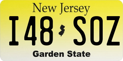 NJ license plate I48SOZ