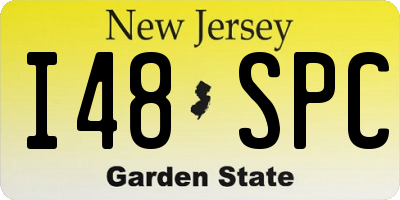 NJ license plate I48SPC