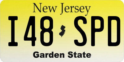 NJ license plate I48SPD