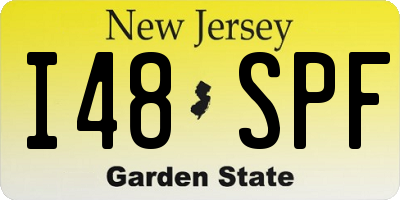 NJ license plate I48SPF
