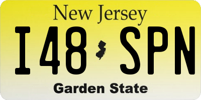 NJ license plate I48SPN