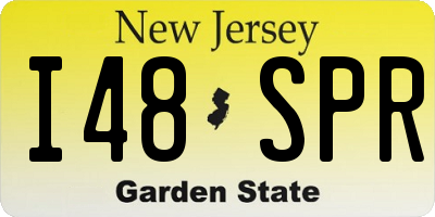 NJ license plate I48SPR