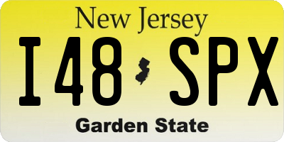 NJ license plate I48SPX