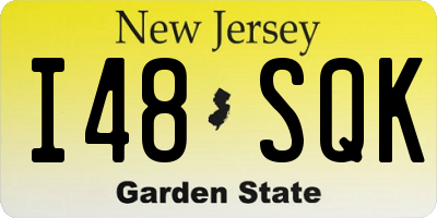 NJ license plate I48SQK