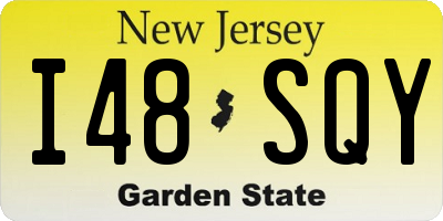 NJ license plate I48SQY