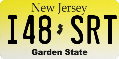 NJ license plate I48SRT