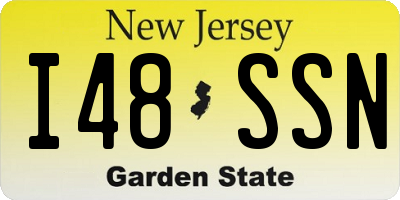 NJ license plate I48SSN
