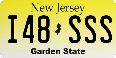 NJ license plate I48SSS