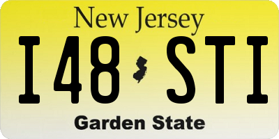 NJ license plate I48STI