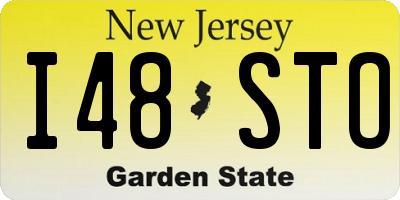 NJ license plate I48STO