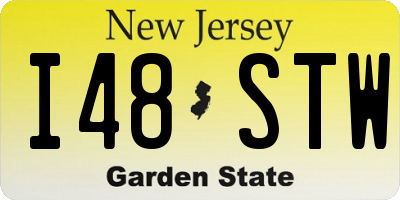 NJ license plate I48STW
