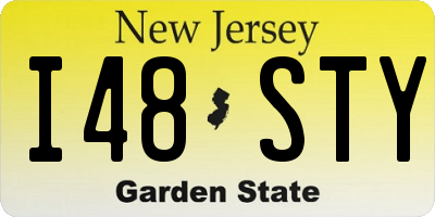NJ license plate I48STY