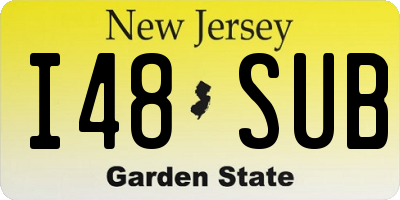 NJ license plate I48SUB