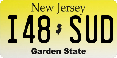 NJ license plate I48SUD