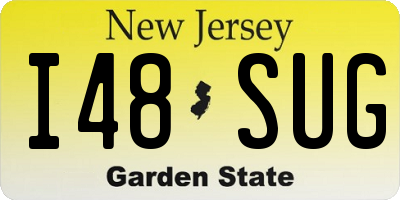 NJ license plate I48SUG