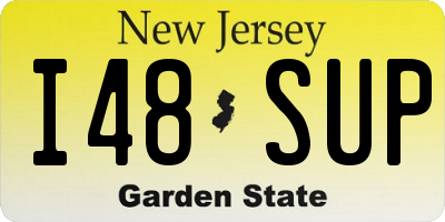 NJ license plate I48SUP