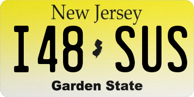 NJ license plate I48SUS