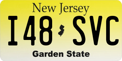 NJ license plate I48SVC