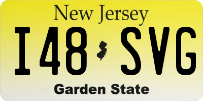 NJ license plate I48SVG