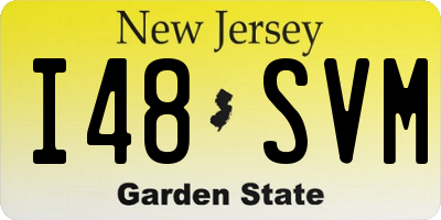 NJ license plate I48SVM