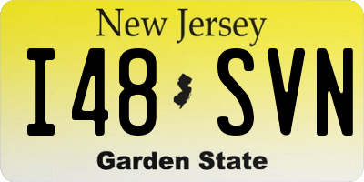 NJ license plate I48SVN