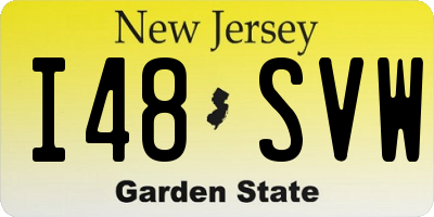NJ license plate I48SVW