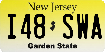 NJ license plate I48SWA