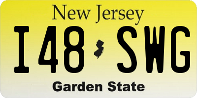 NJ license plate I48SWG