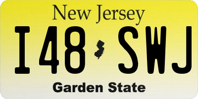 NJ license plate I48SWJ