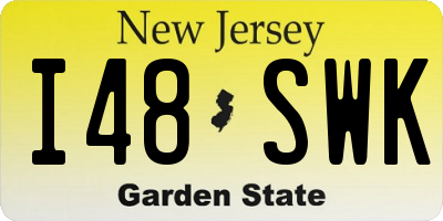 NJ license plate I48SWK