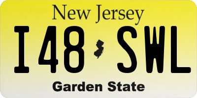 NJ license plate I48SWL