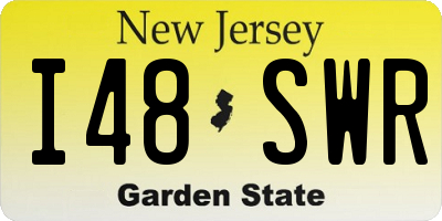 NJ license plate I48SWR
