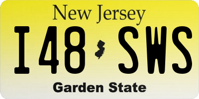 NJ license plate I48SWS