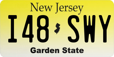 NJ license plate I48SWY
