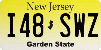 NJ license plate I48SWZ