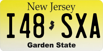 NJ license plate I48SXA