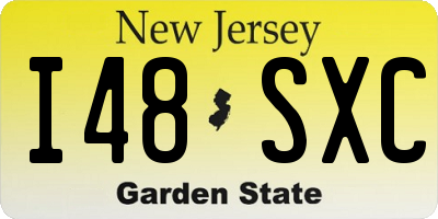 NJ license plate I48SXC