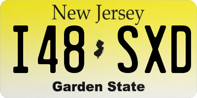 NJ license plate I48SXD