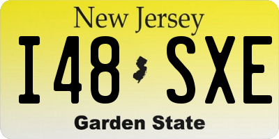 NJ license plate I48SXE