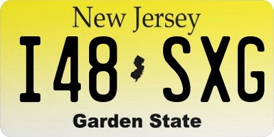 NJ license plate I48SXG