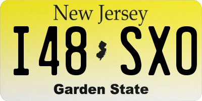NJ license plate I48SXO