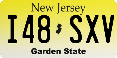 NJ license plate I48SXV