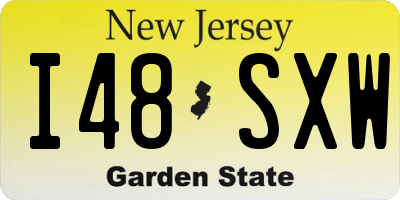 NJ license plate I48SXW