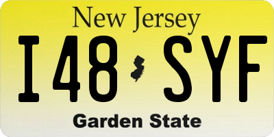 NJ license plate I48SYF